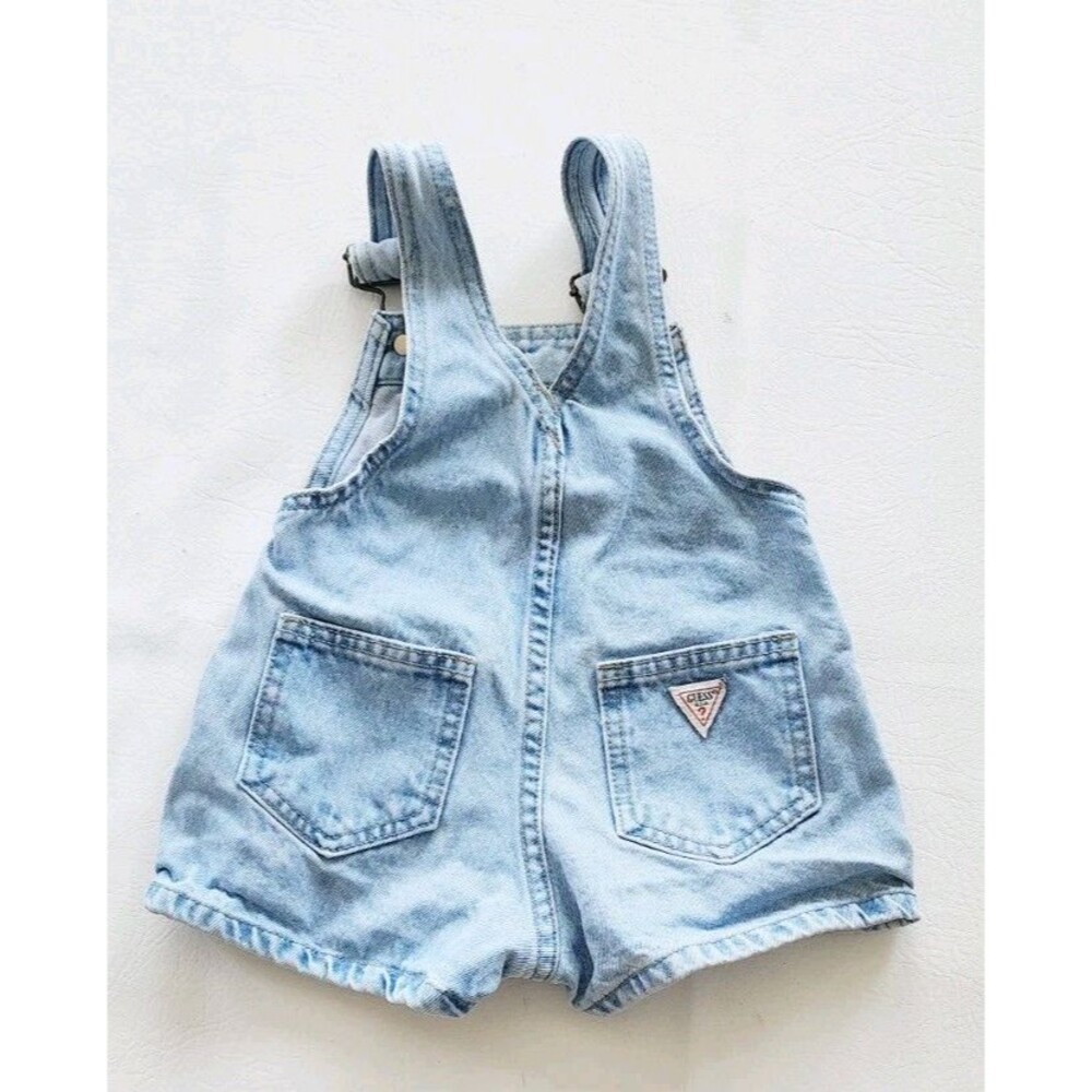 Vintage Baby Guess Denim Jeans Romper 90s 18m